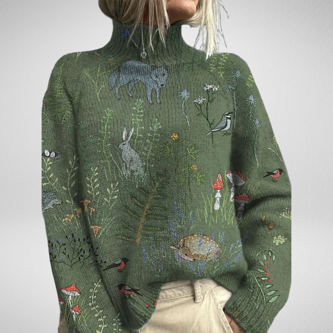 Apolline | Embroidered Sweater Wild Garden