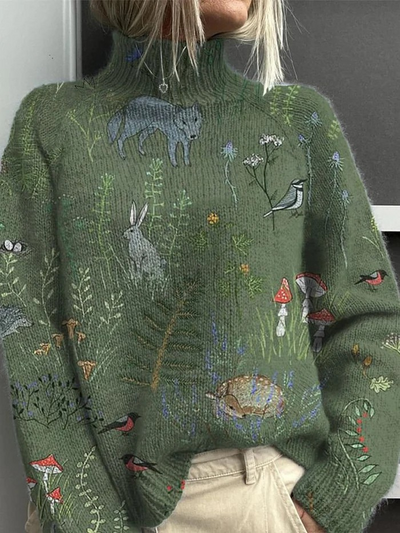 Apolline | Embroidered Sweater Wild Garden